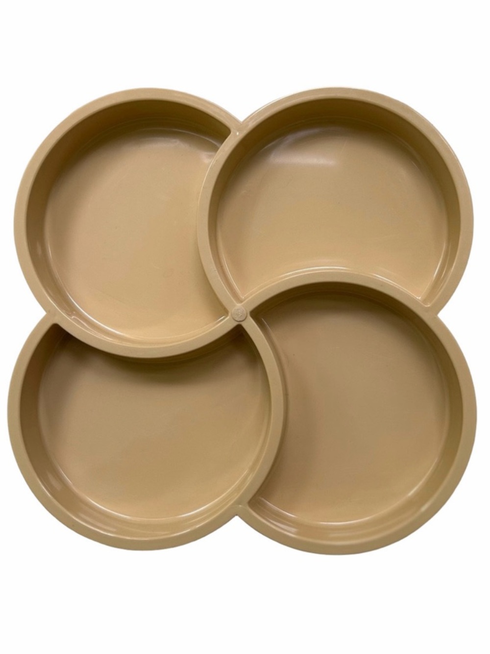 Dansk Tray by Gunnar Cyren Beige Clover Swirl Serving Divided Acrylic Denmark